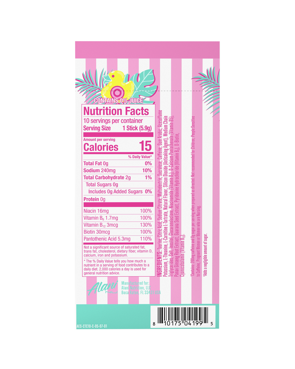 Alani Nu Energy Sticks - Cotton Candy O2 - image 3