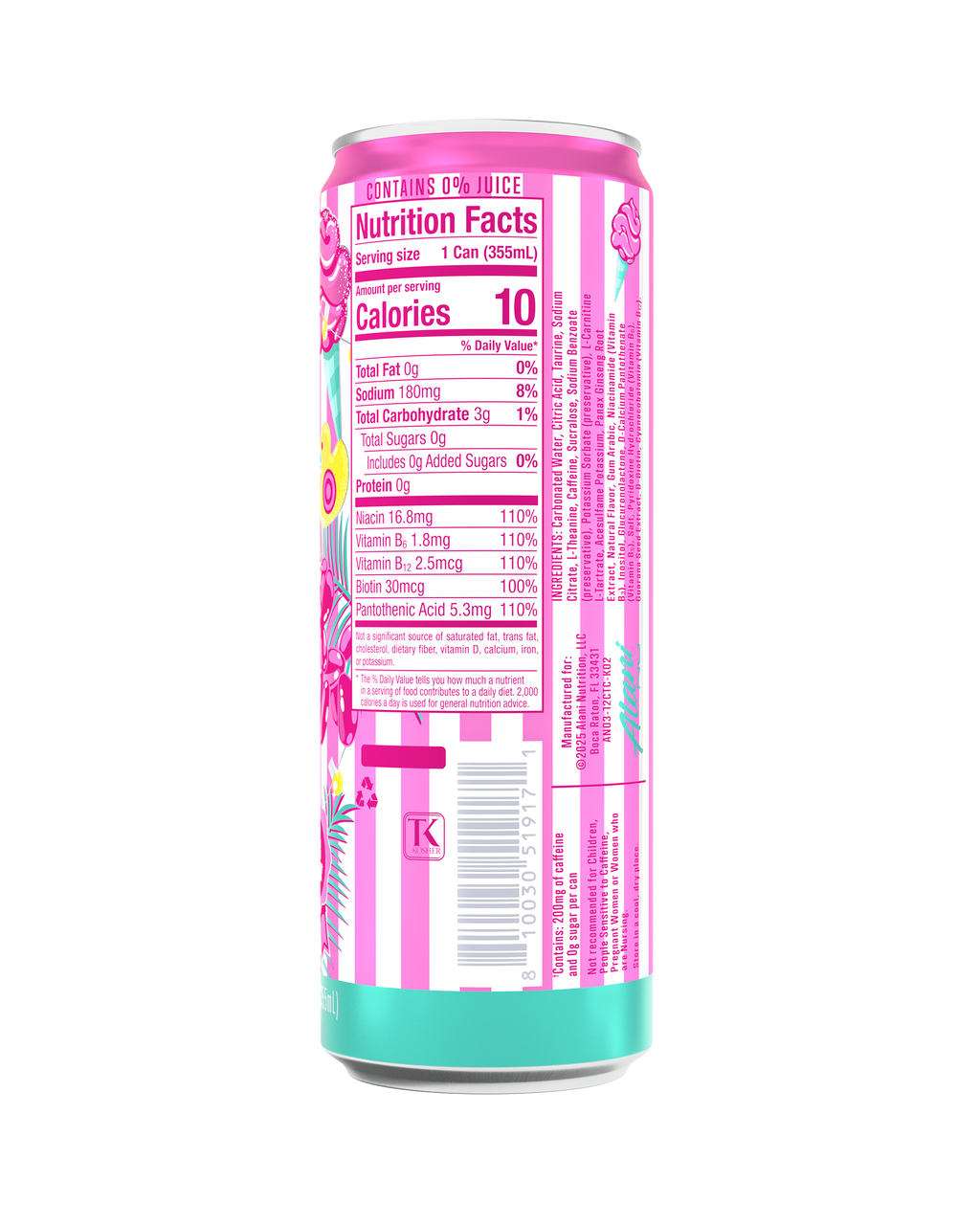 Alani Nu Energy Drink - Cotton Candy L0 - image 3