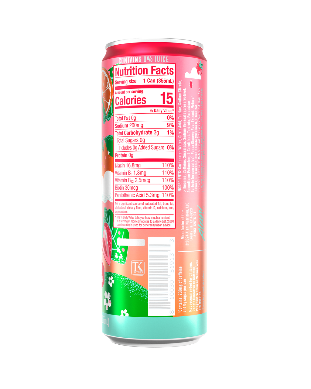 Alani Nu Energy Drink - Strawberry Sunrise B2 - image 3