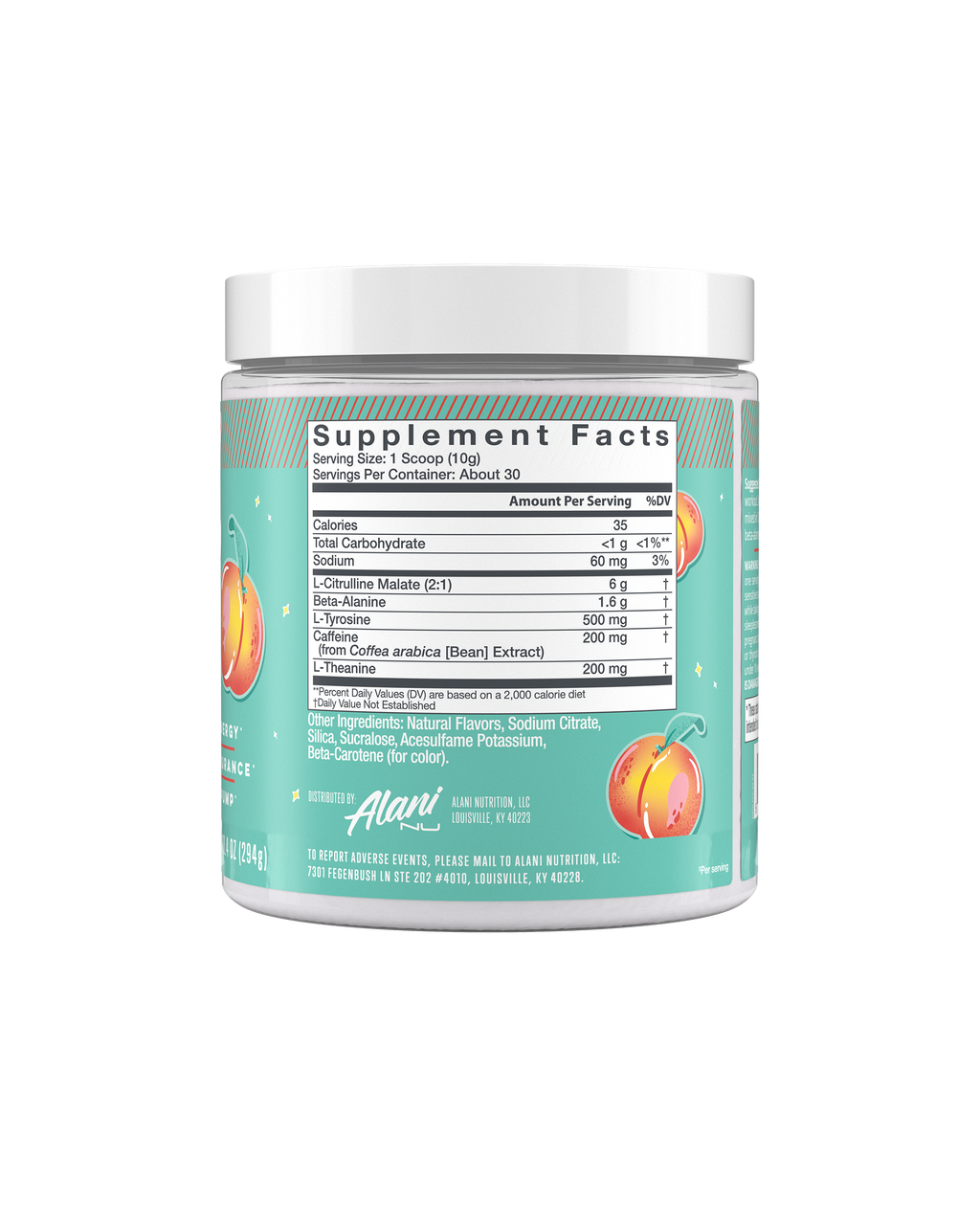 Alani Nu Pre-Workout - Juicy Peach E8 - image 2