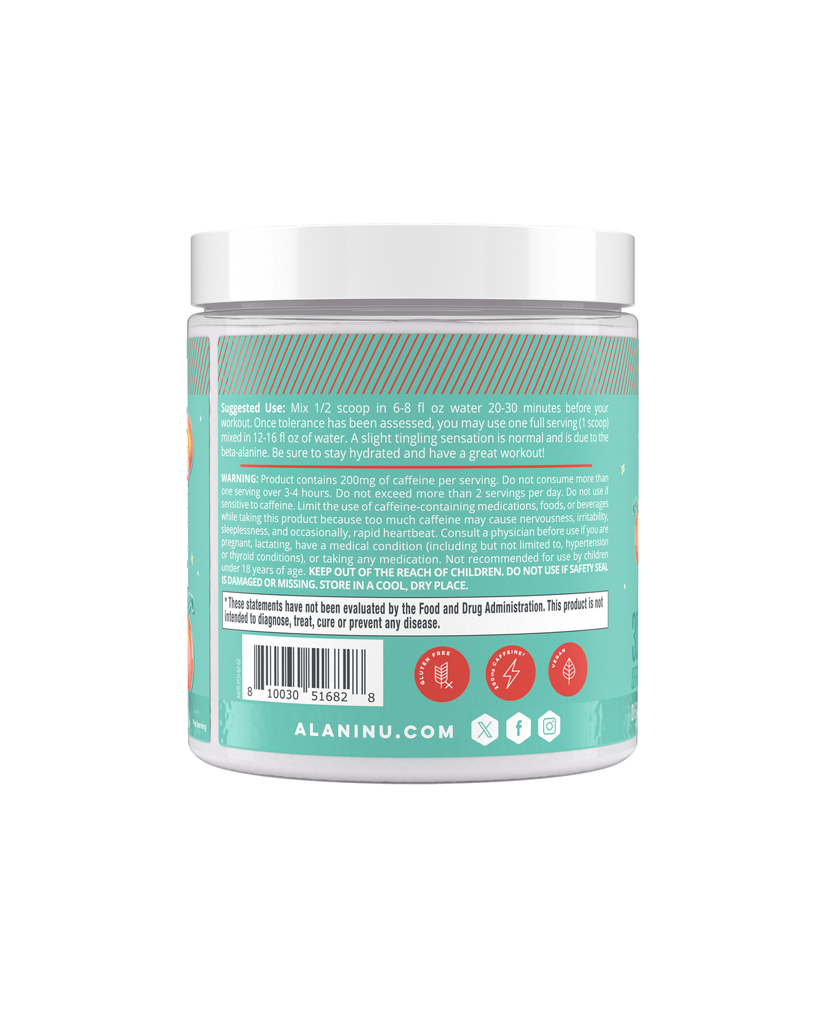 Alani Nu Pre-Workout - Juicy Peach E8 - image 3