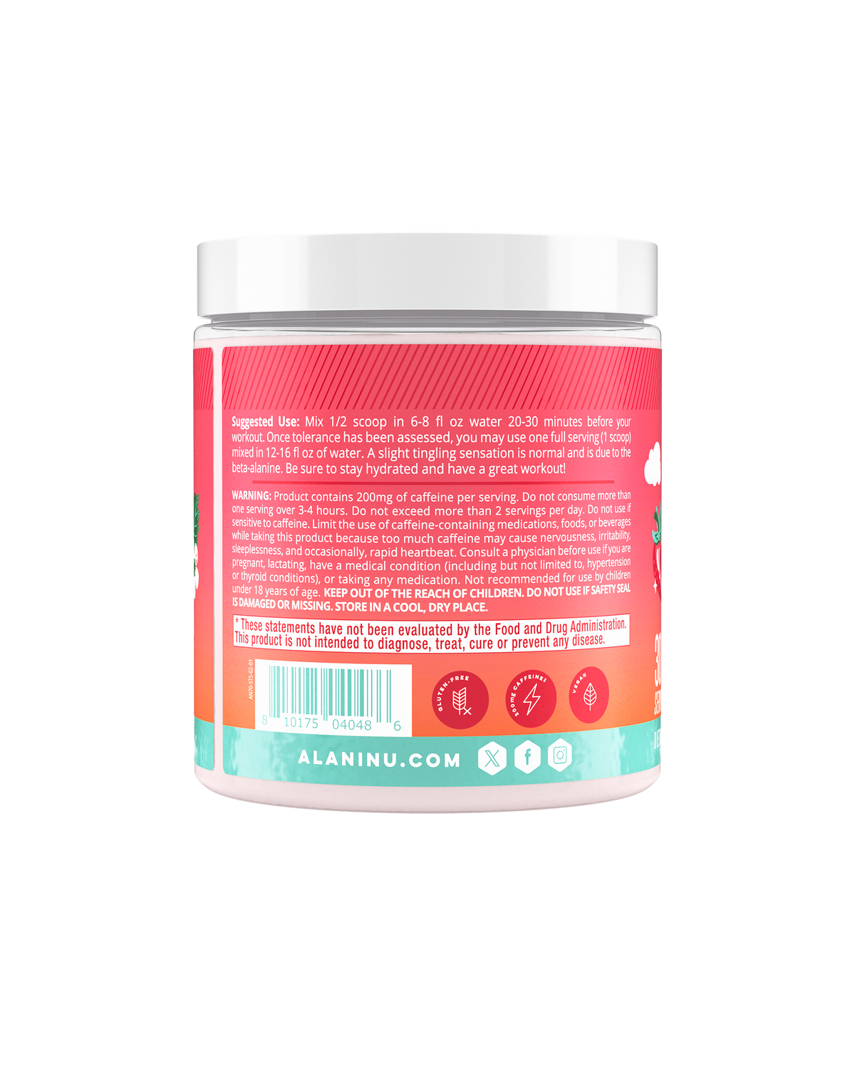Alani Nu Pre-Workout - Strawberry Sunrise W8 - image 3