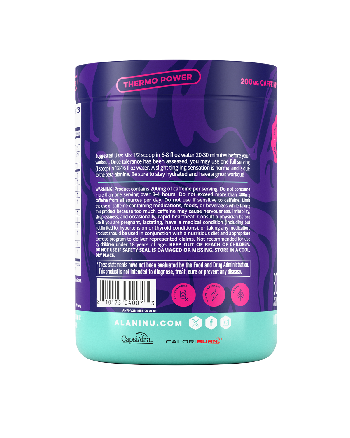 Alani Nu Pre-Workout+ Burn - Melonberry Blast P2 - image 3