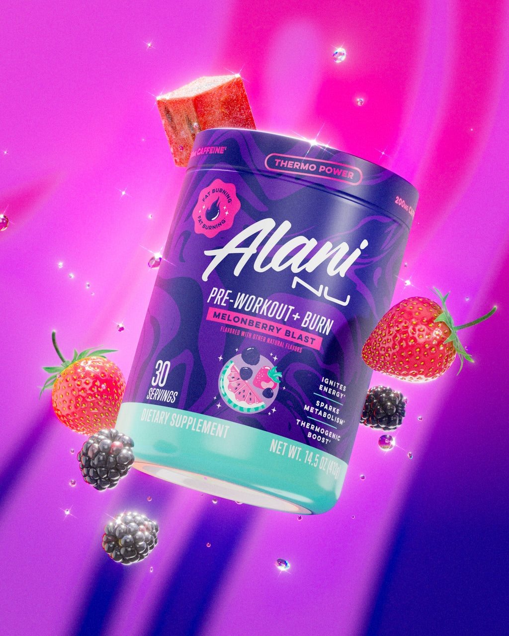 Alani Nu Pre-Workout+ Burn - Melonberry Blast P2 - image 4