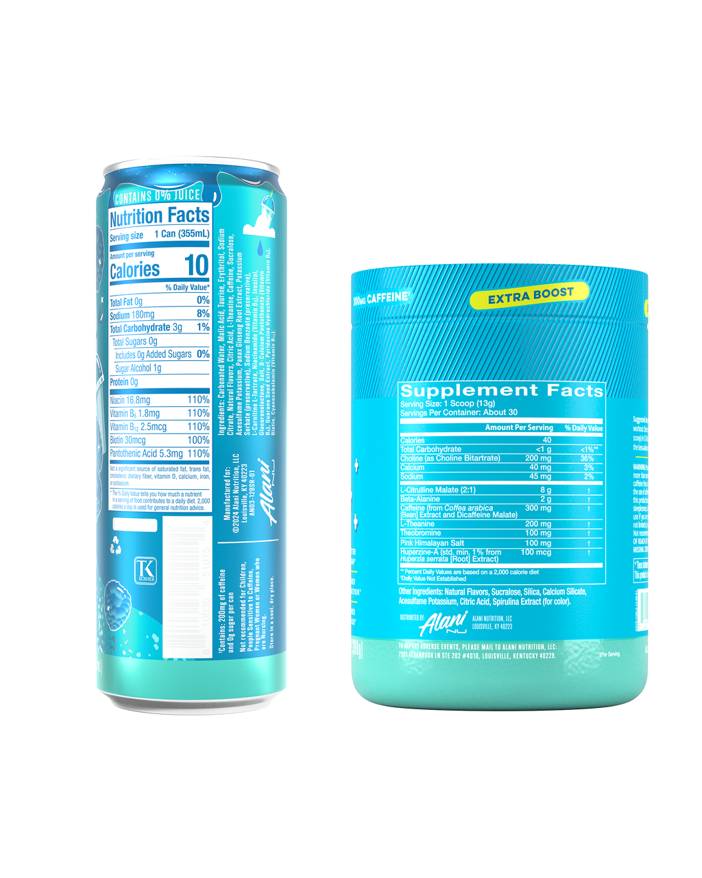 Alani Nu Energy Drink & Pre-Workout+ - Blue Slush J8 - image 3