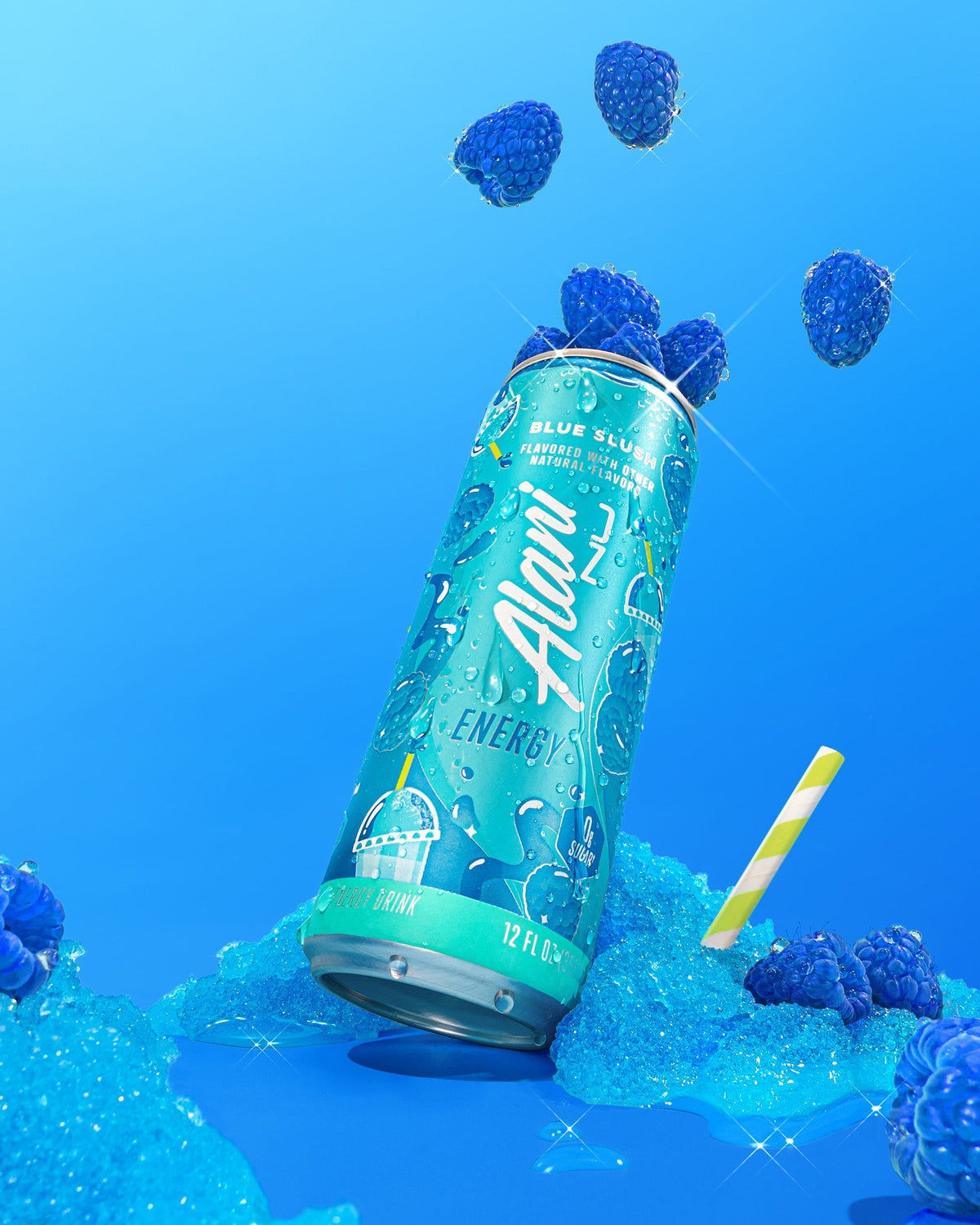 Alani Nu Energy Drink & Pre-Workout+ - Blue Slush J8 - image 4