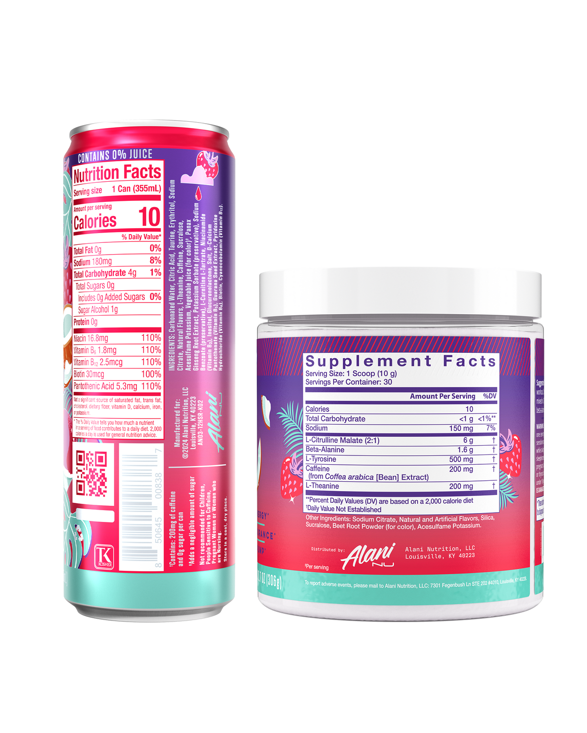 Alani Nu Energy Drink & Pre-Workout - Hawaiian Shaved Ice W8 - image 3