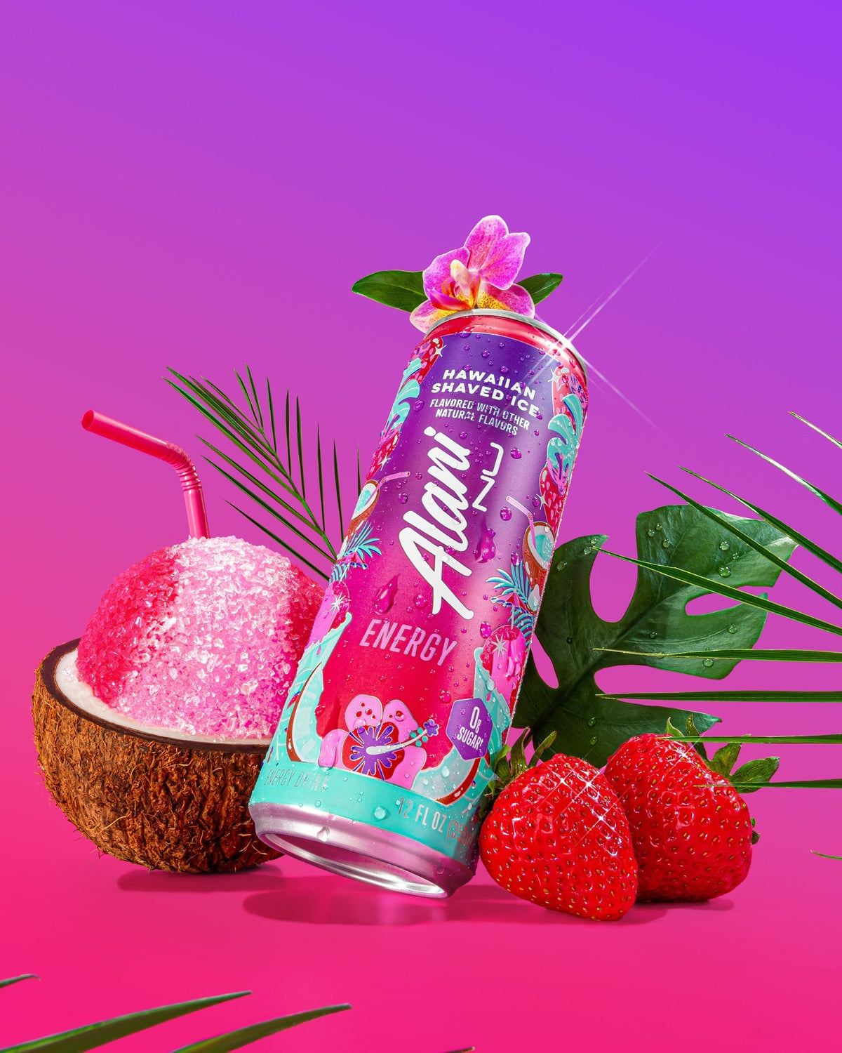Alani Nu Energy Drink & Pre-Workout - Hawaiian Shaved Ice W8 - image 4