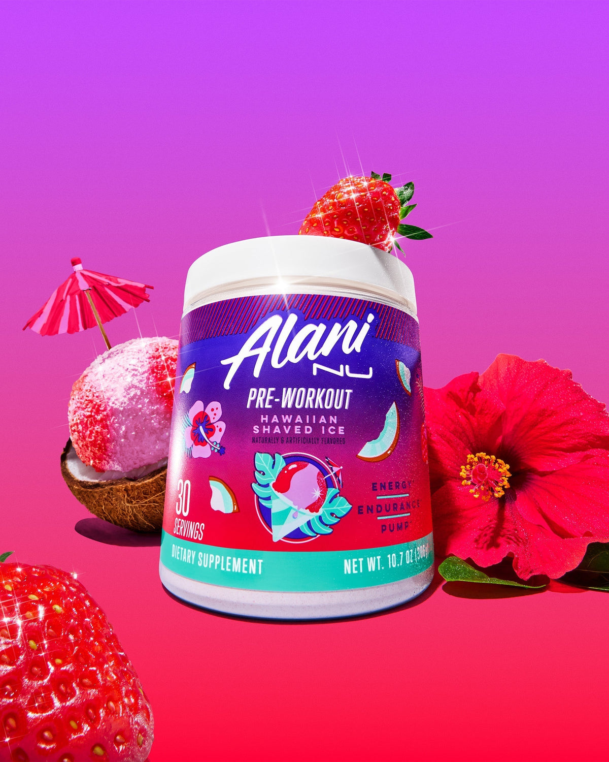 Alani Nu Energy Drink & Pre-Workout - Hawaiian Shaved Ice R3 - image 5