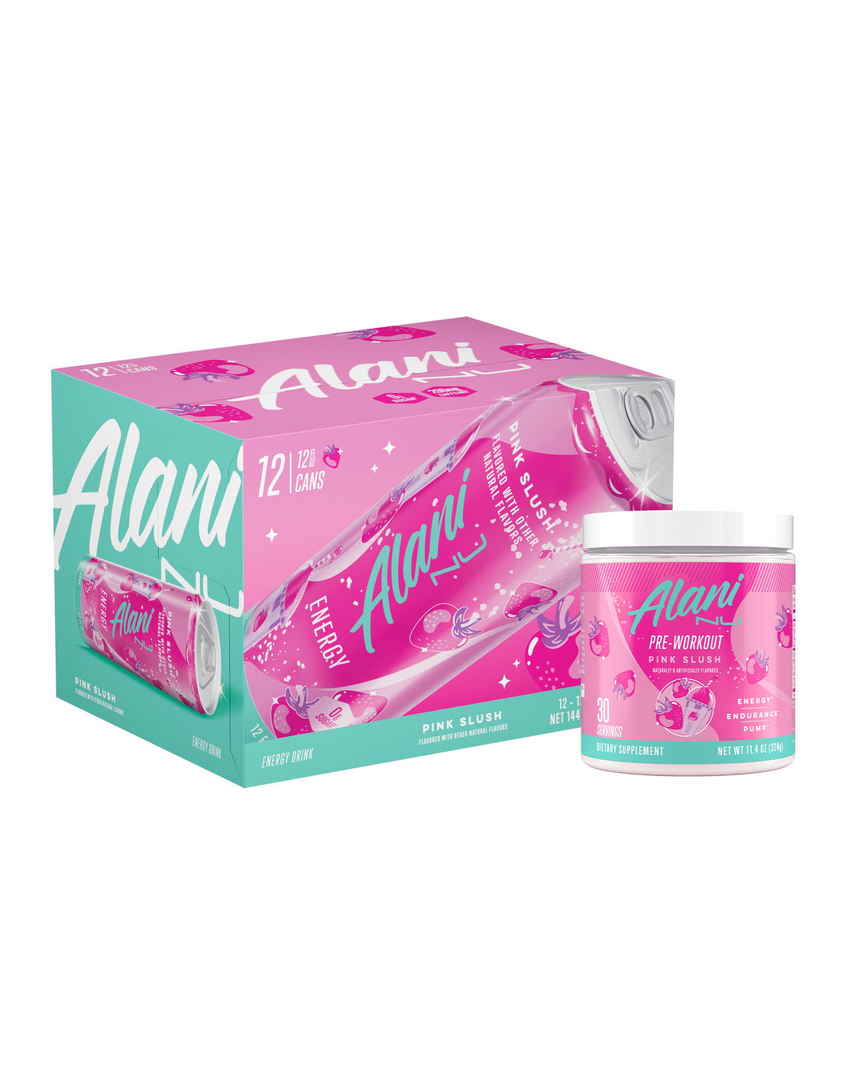 Alani Nu Energy Drink & Pre-Workout - Pink Slush I2 - image 1