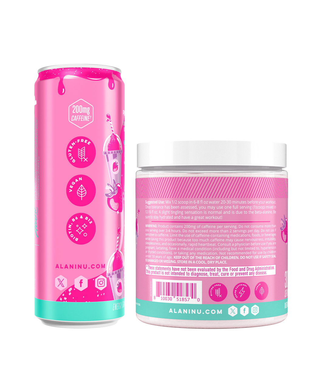 Alani Nu Energy Drink & Pre-Workout - Pink Slush I2 - image 2