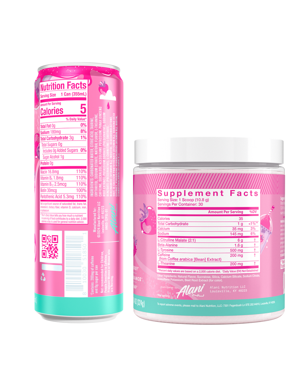 Alani Nu Energy Drink & Pre-Workout - Pink Slush I2 - image 3
