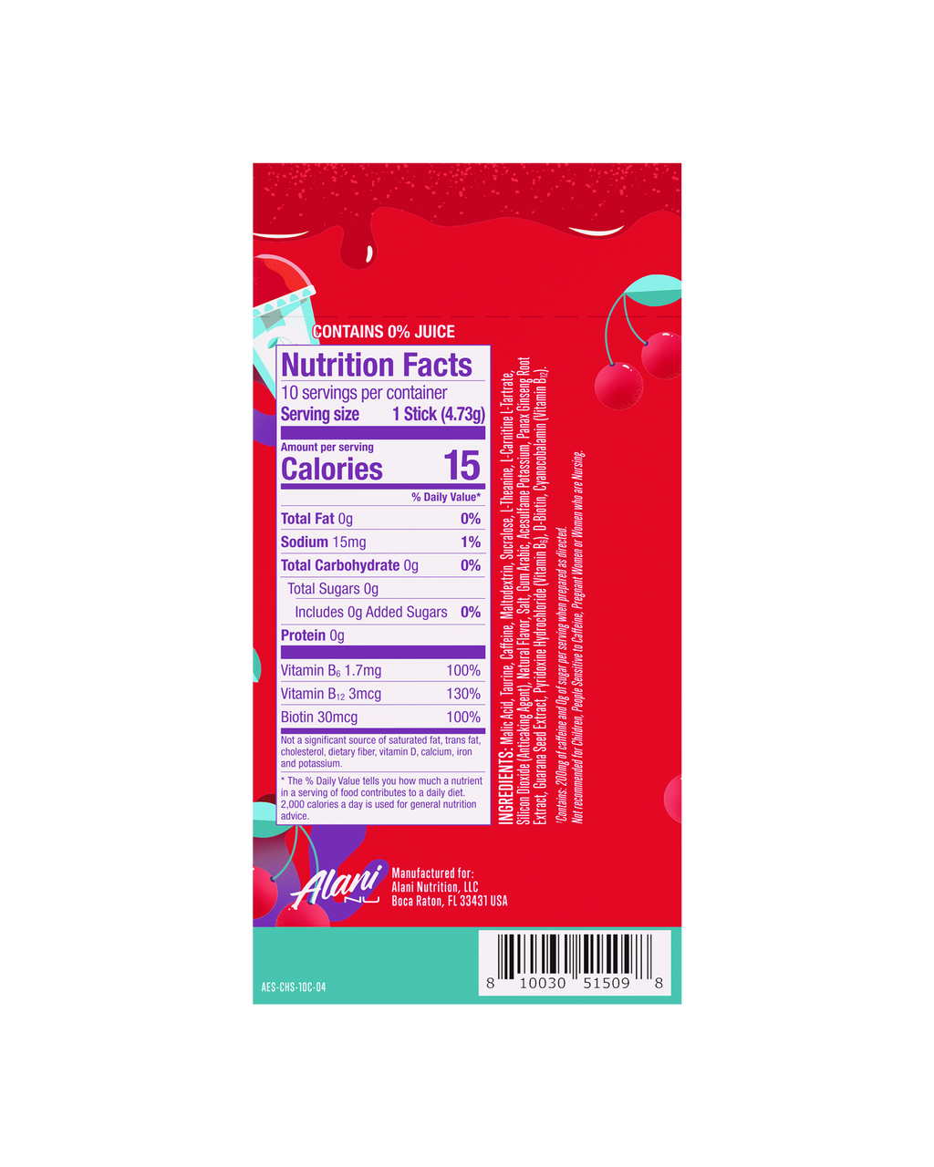 Alani Nu Energy Sticks - Cherry Slush K7 - image 3