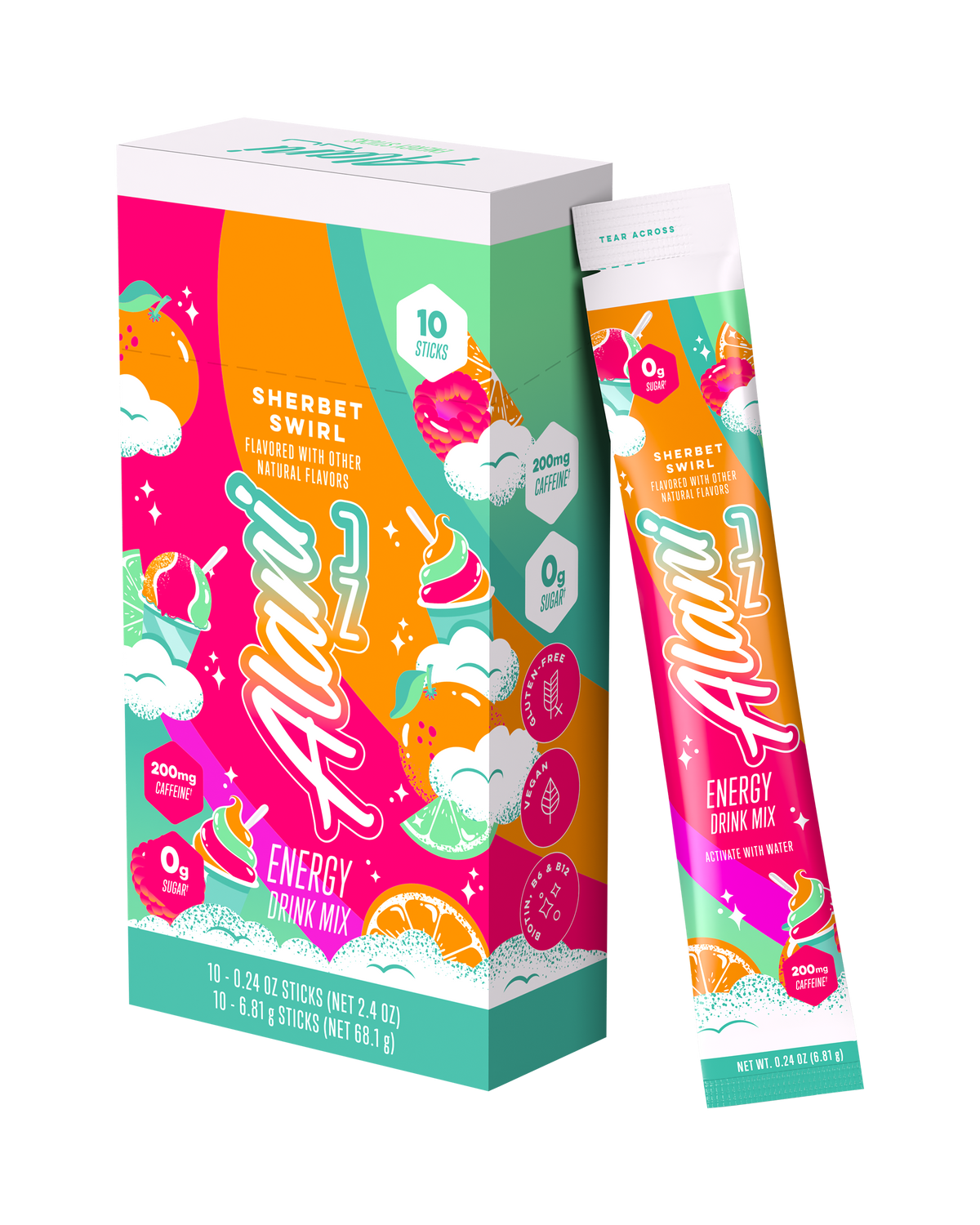 Alani Nu Energy Sticks - Sherbet Swirl X7 - image 2