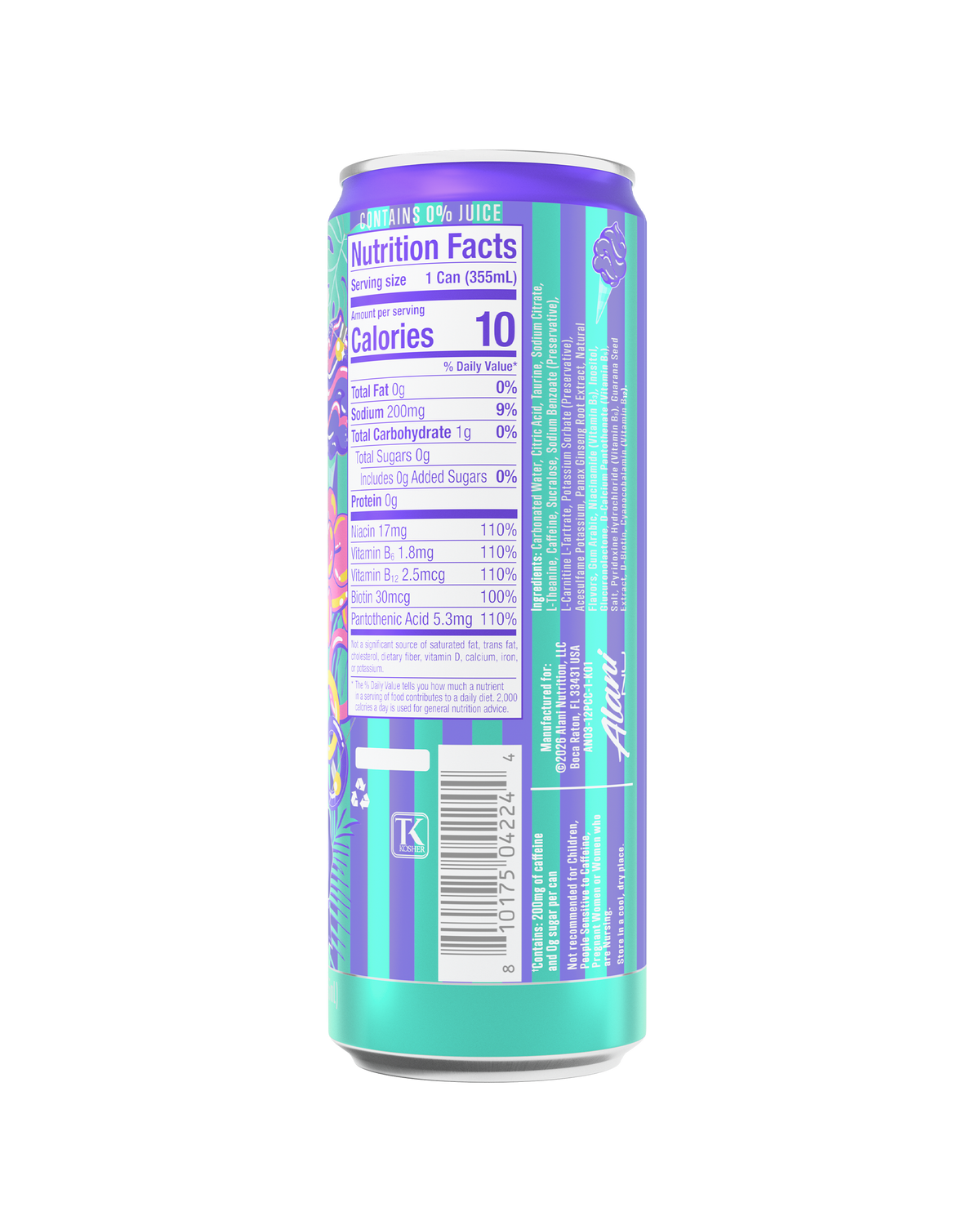 Alani Nu Energy Drink - Purple Cotton Candy F3 - image 3