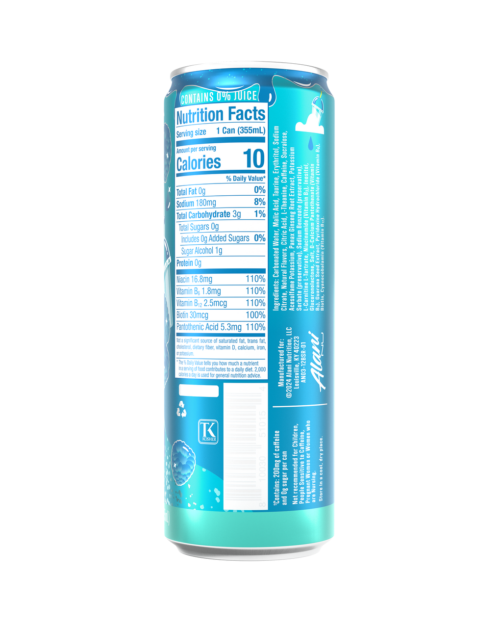 Alani Nu Energy Drink - Blue Slush N7 - image 3