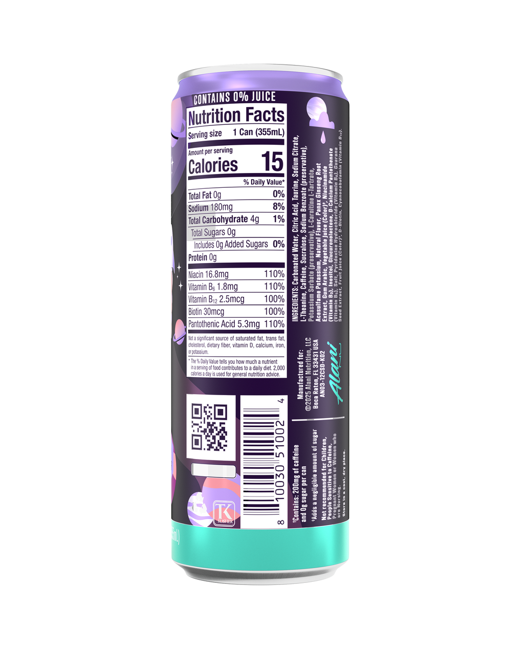 Alani Nu Energy Drink - Cosmic Stardust K4 - image 3