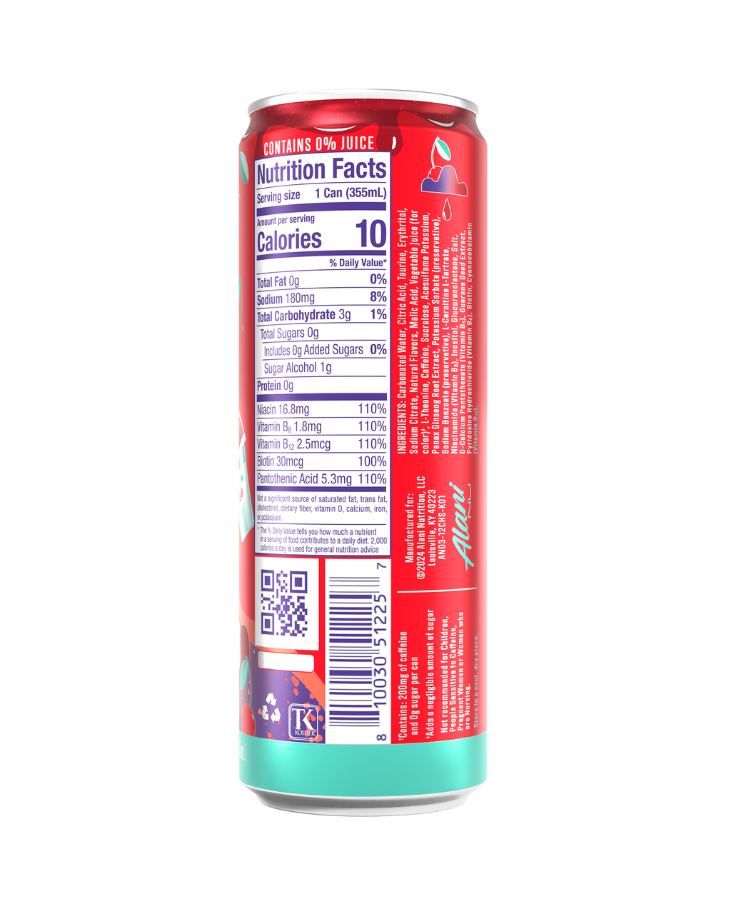 Alani Nu Energy Drink - Cherry Slush J0 - image 3