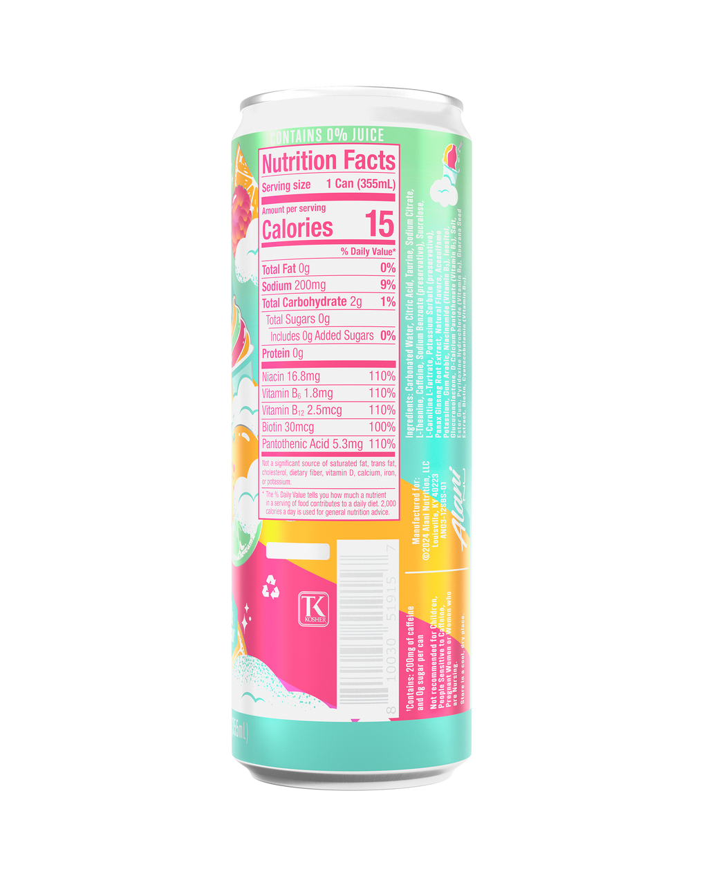 Alani Nu Energy Drink - Sherbet Swirl U9 - image 3
