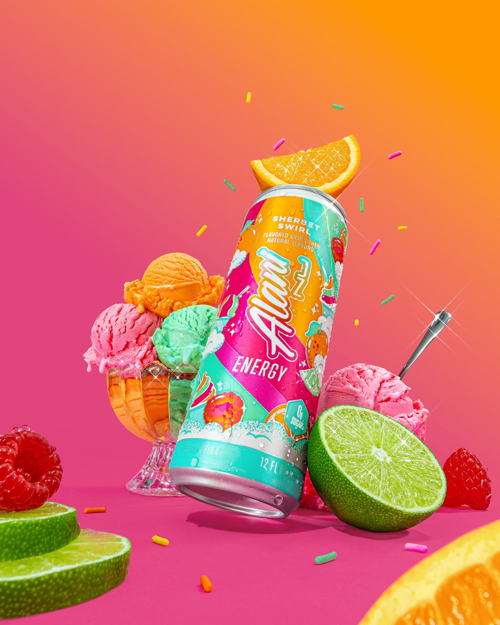 Alani Nu Energy Drink - Sherbet Swirl U9 - image 4
